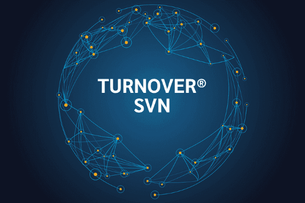 product name on an abstract blue and yellow background