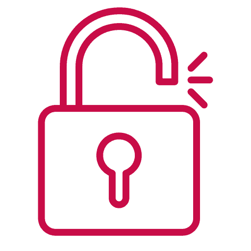 enterprise content management unlock access icon