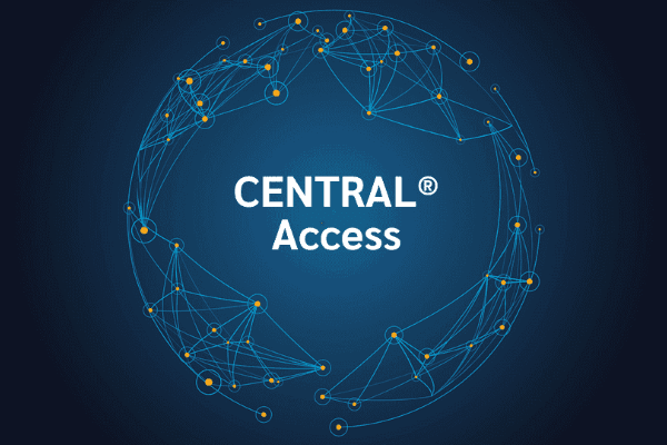 product name on an abstract blue and yellow background